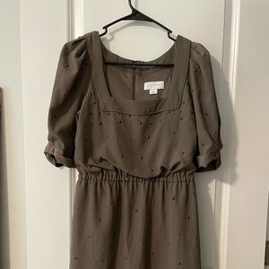 Jessica Simpson Size 6 charcoal gray beaded dress